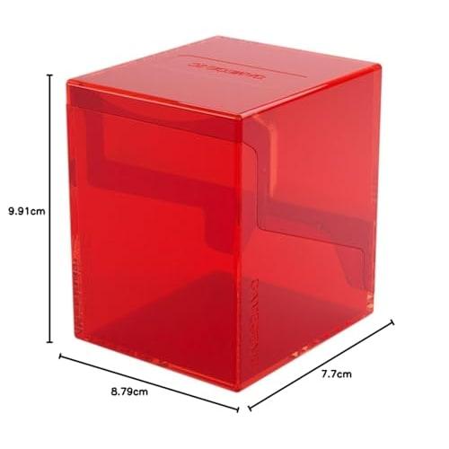 Gamegenic Bastion 100+ XL Deck Box - Compact, Secure, and Perfectly Organized for Your Trading Cards! Safely Protects 100+ Double-Sleeved Cards, Red C