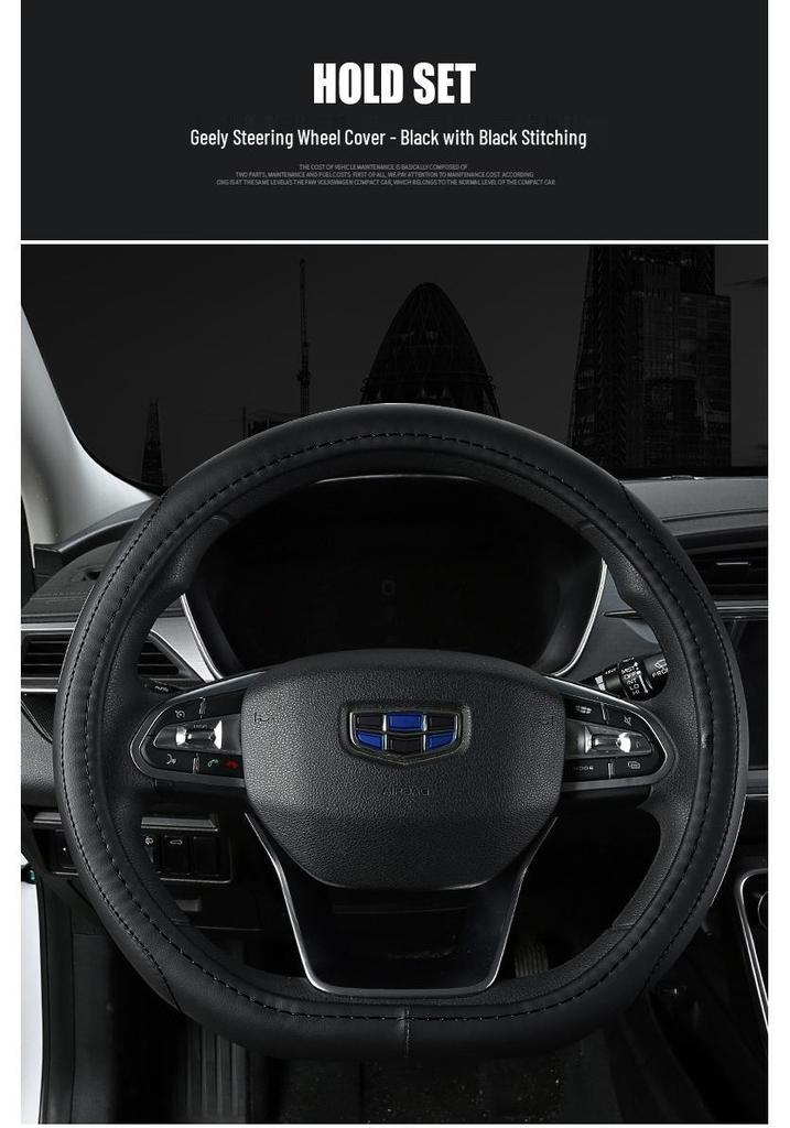 Premium Steering Wheel Cover for Geely Cars: Emgrand GL, Xingrui, Boyue, Vision X3, Binyue, Binrui, Borui