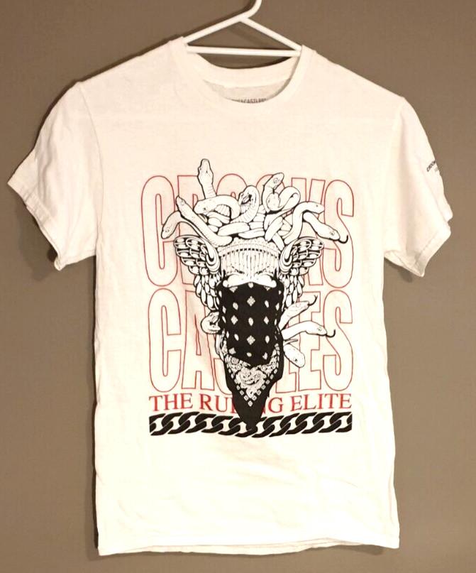 

CROOKS amp CASTLES LA Streetwear Medusa Graphic TShirt. White. Size Adult Small. Unisex T-Shirt S