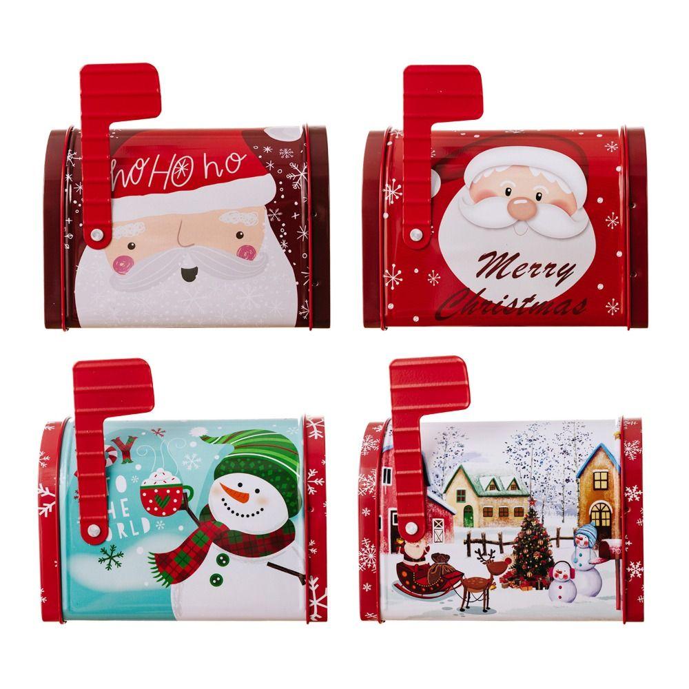 Santa Claus/Snowman/Deer Xmas Gift Box Decorative Christmas Tinplate Box  New Year