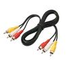 QDiShi 3 RCA Cable Audio Video Composite Cable, 5 Ft RCA 3-Male To 3-Male, for TV, VCR, DVD, Satellite, and Home Theater Receivers