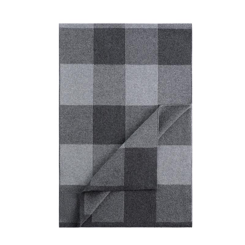 

Новый мужской кашемировый шарф зимний теплый утолщенный жаккардовый клетчатый универсальный шарф мужской 180cm