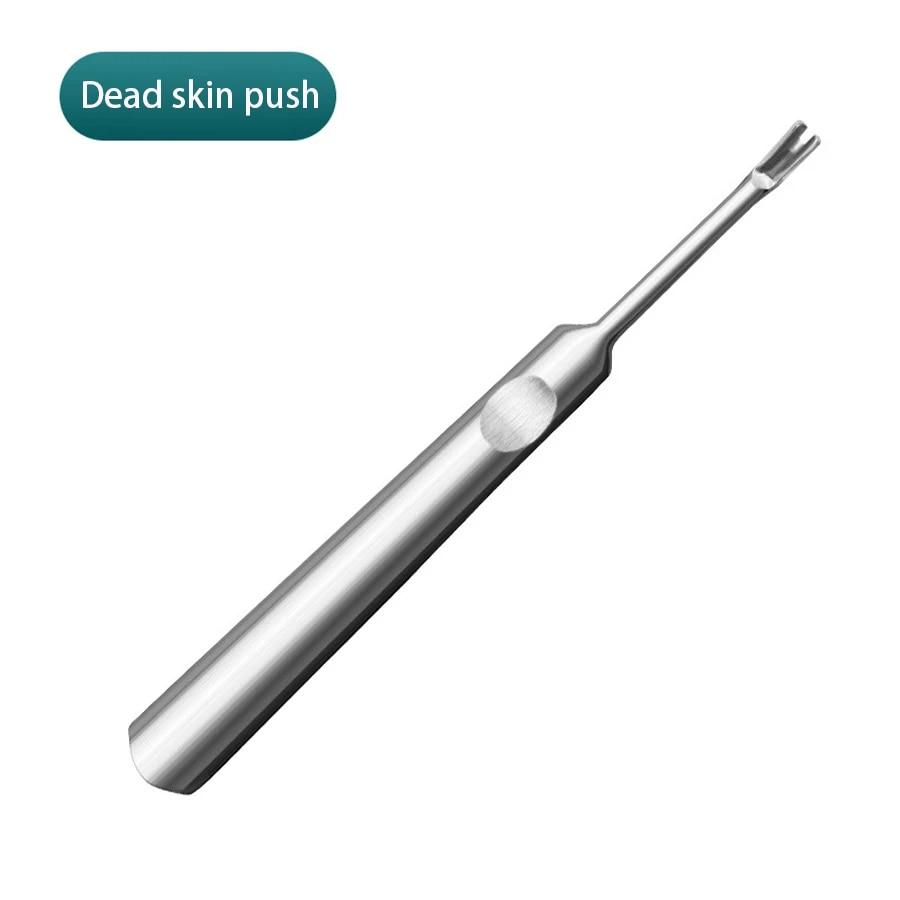 V-shaped Dead Skin Pusher Dead Skin Fork Dead Skin Shovel Stainless Steel Professional Tool Nail Nail Scrubber