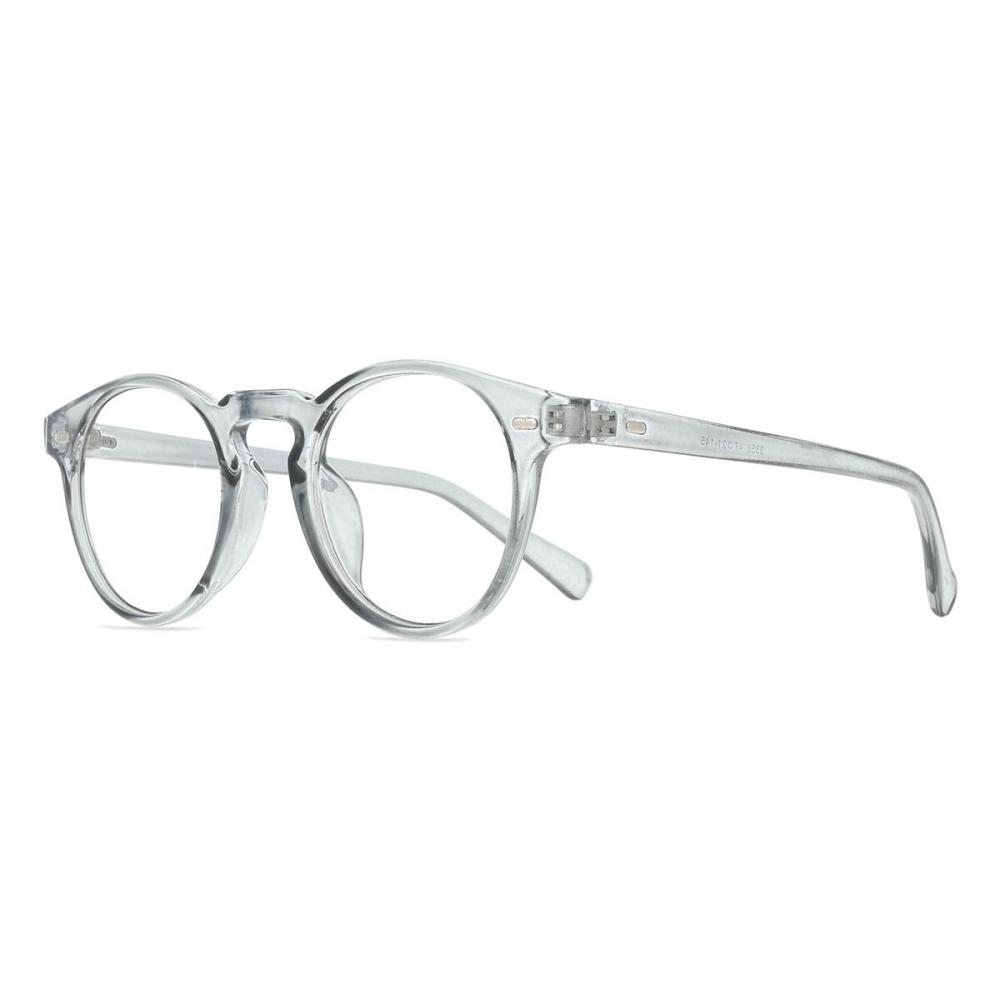 Full Rim Round Transparent Grey Smartbuy Collection Harp 3358 C3 Fashion Unisex Eyeglasses