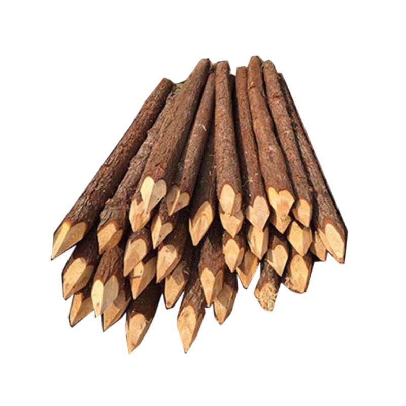 Pointed Wooden Log Stakes