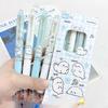4Pcs/Set Kawaii Erasable Gel Pen 0.5Mm Blue And Black Ink Quick Dry Smooth Writing Pens School Office Stationery