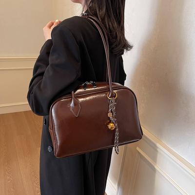 Bolsa retrô feminina de grande capacidade nova outono e inverno bolsa de ombro axila popular bolsa travesseiro