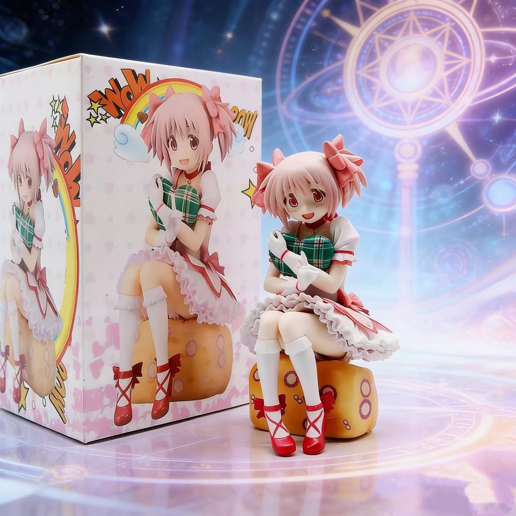 New Aniem Figure Puella Magi Madoka Magica Sitting Posture Madoka Action Figure Magic Girl Model Decor Statue Dolls Toys Gift