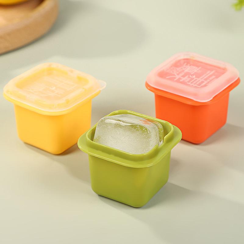 Ice Cube Mold Reusable Square Ice Cube Mould With Lid For DIY Ice Cream Whiskey Cocktail Mould Household Kitchen Gadgets