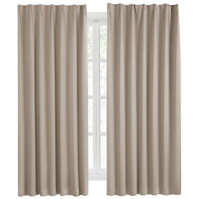 Hansleep Curtains, 1st Grade Blackout, 150cm Wide X 178cm Long, Set of 2, Khaki, Heat Insulating, Soundproof, Energy Saving, Thick, Plain, Stylish, Wa