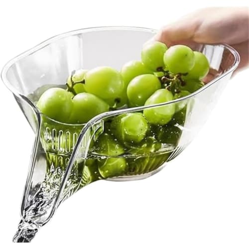 SoolKool [2-Pack] Colander, Clip, Strainer, Bowl, and Sink Strainer Set for Vegetables, Fruits, Food, Meat, Pots, Rice, and Rinse Bowls. Stackable for