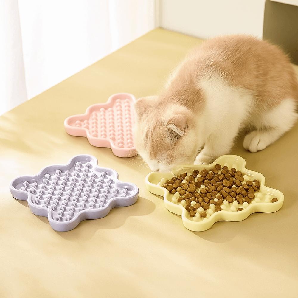 Anti Choking Pet Slow Fooder Anti Black Chin Cat Slow Food Tray Dog Food Bowl  for Feeding