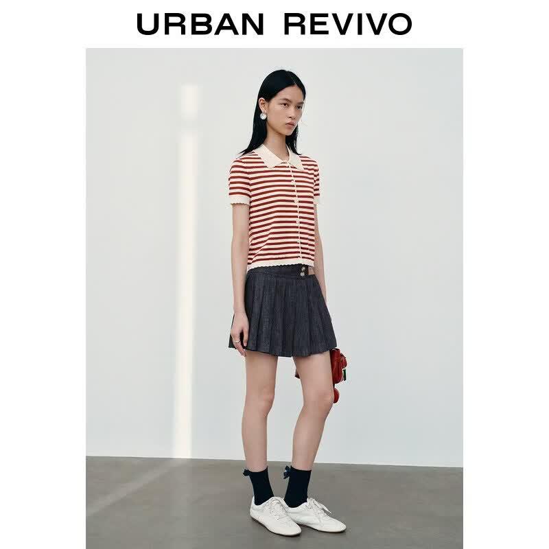 UR2026 Women s Casual Striped Knit Cardigan S