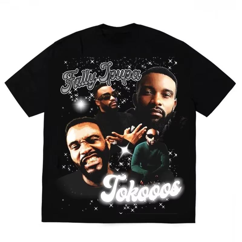 

Fally Ipupa Tokooos T-shirt Unisex Women Summer Cotton Y2K Hip-hop Clothing Casual Fashion Oversize Short Sleeved Tops Fan Gifts 4XL