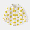 Boys Casual Long Sleeve Cartoon Dinosaur Print Kids Shirt