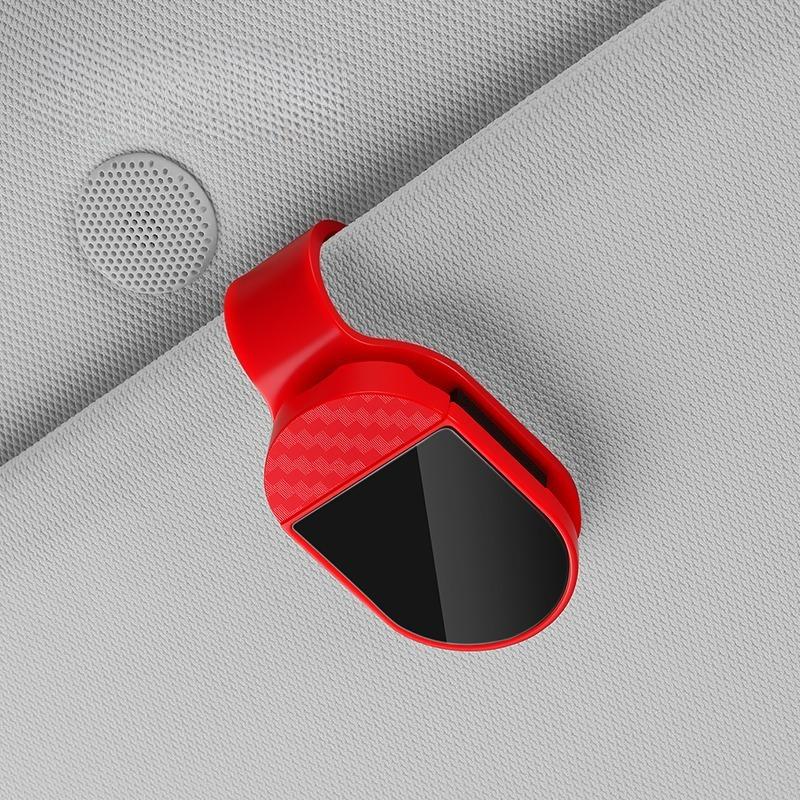 1Pc Carbon Fiber Texture Universal Car Sun Visor Sunglasses Clip Anti-Scratch Sponge Eyeglasses Storage Holder