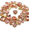 Mixed 50-Piece Crystal Claw Chain Set for DIY Wedding Dress & Headdress Accessories