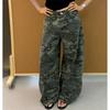 American Camouflage Pants Tooling Male and Female Premium Retro Jeans Hiphop Loose Straight Wide-leg Pants