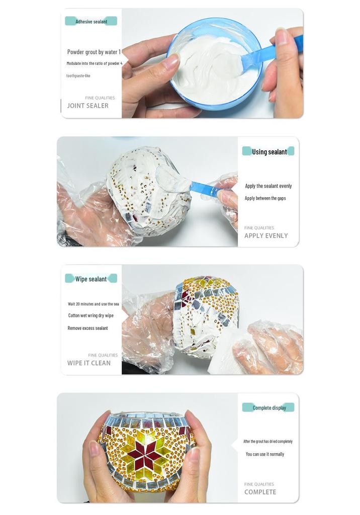 Handmade Turkish Mosaic Candle Holder Kit