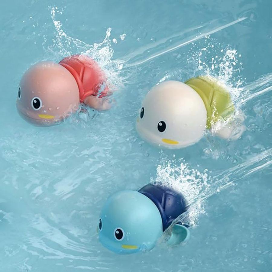 Baby Bath Toys Water Chain Clockwork Bathing Cute Swimming Turtle Toy Toddler Pool Beach Classic Toy For Kids Water Playing