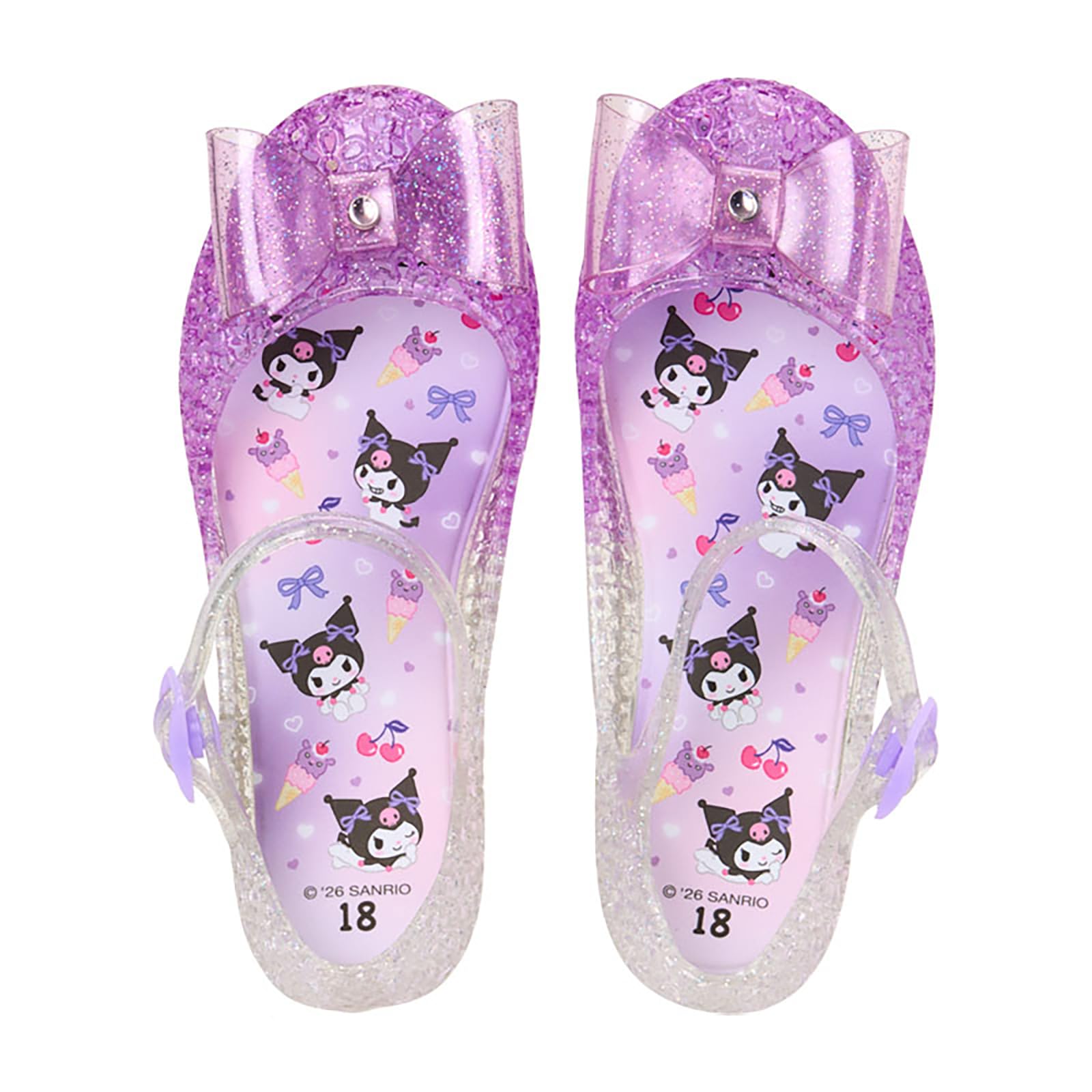 Sanrio Kids Clear Princess Dress for Graduation 750107 Sandals, Shoes, Shoes, Recitals, Ceremonies, Summer, Children s, Kuromi, 19cm,