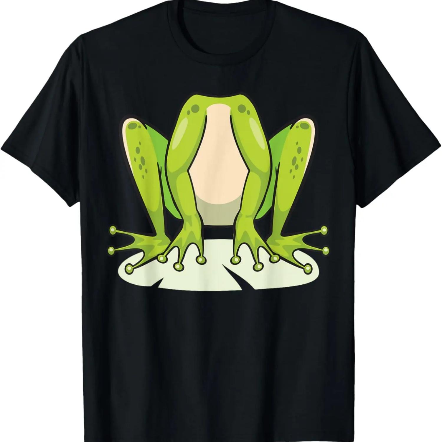 Забавный ленивый простой костюм лягушки для Хэллоуина своими руками, Футболка, Удобный чистый хлопок S