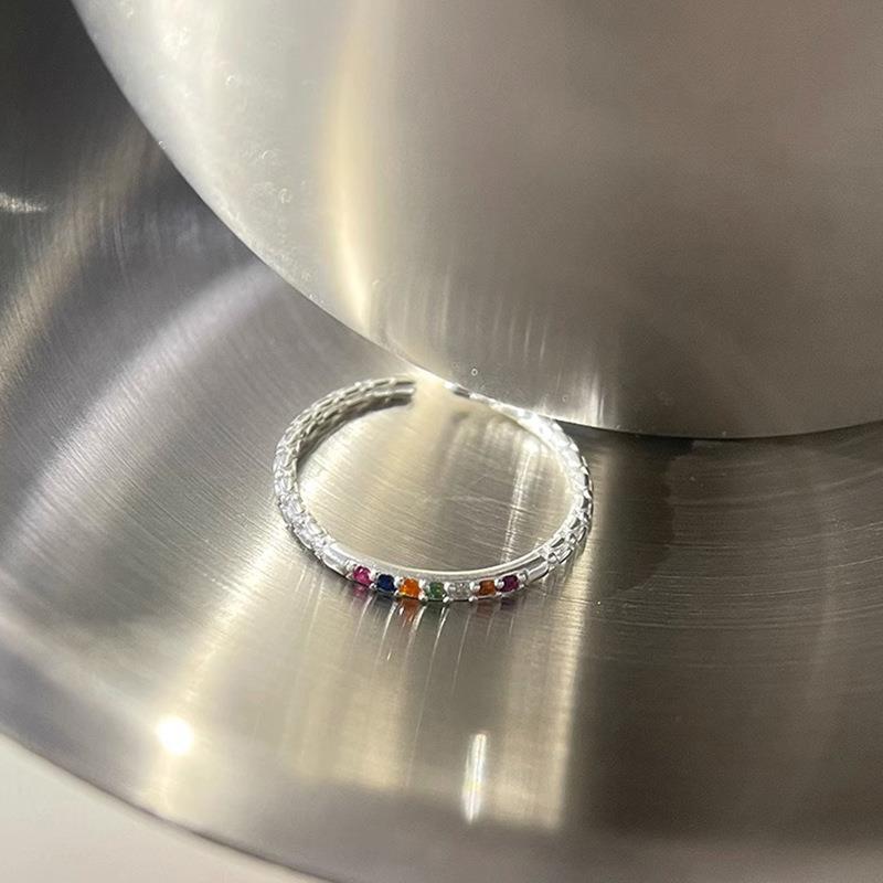 

Мерцающее Уникальное Неровное Кольцо Лавы для Женщин Открытое Регулируемое Модное Аксессуар