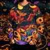 Men's Long Sleeve Hoodie with Sun Halloween Print Pullover