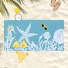 Seaside Starfish and Shells Large Bath Towel - Soft, Absorbent, Perfect for Home and Beach, Coastal Design, Quick-Dry