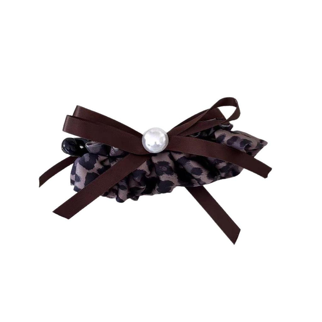 Koreanische Satinblume Perle Bananenhaarspange - Elegantes Damen Luxus Haaraccessoire