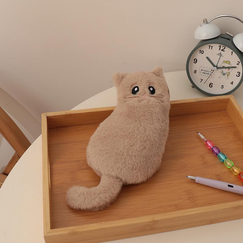 Cartoon Cute Cat Animals Plush Pencil Case Large Capacity Portable Travel Storage Bag School Supply Student Stationery Kids Gift