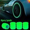 Luminous Valve Caps Car Tire Fluorescent Tyre Valve Stem Decor Luminous Cap Night Glowing Wheel Hub Nozzle Valve Caps Valve Stems 1