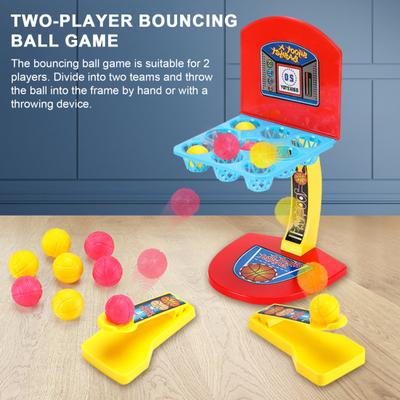 Fingertip-Desktop-Basketball-Schießspiel, Neuheit und interessantes Mini-Spring-Bounceball-Tischspiel, interaktives Eltern-Kind-Kampfspielzeug