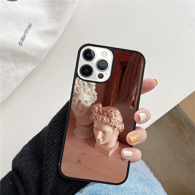 Greek Aesthetics Plaster statue art Phone Case For iPhone 17 Air 15 16 Cover 11 13 14 Pro Max 12 Plus Max Fundas