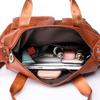 Fashionable Women's Handbag with Large Capacity Solid Color Soft PU Leather Material Retro Shoulder Bag  Crossbody Bag