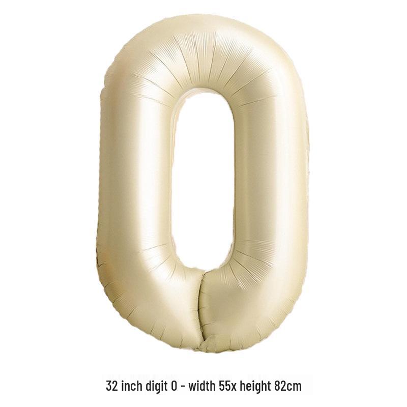 32-Inch White Number '40' Birthday Balloon, Aluminum Foil Party Decoration Prop