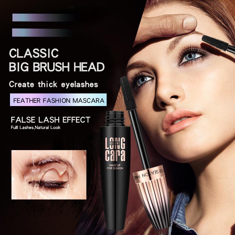 MACFEE 4D Waterproof Mascara with Large Brush for Long, Curled, and Smudge-Resistant Lashes