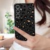 Leopardenmuster Handyhülle Für Samsung S26 Ultra S25 Edge S24 S23 Plus S22 S21 FE A15 A16 A17 A35 A36 A54 A55 A56 A57 5G Lederstruktur Weiche Hülle
