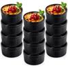 Ceramic Baking Bowls Black 260 Ml 12 Pcs.