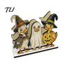 Holiday Cartoon Table Decor Halloween Wooden Napkin Holder for Dining Table, Paper Towel Holder, Creative Shelves Freestanding Tissue Dispenser