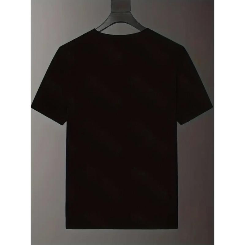 Europäische Größen Einfaches Herren-T-Shirt, Modisch, Atmungsaktiv, Sport Kurzarm, Locker, Schweißabsorbierendes Oberteil