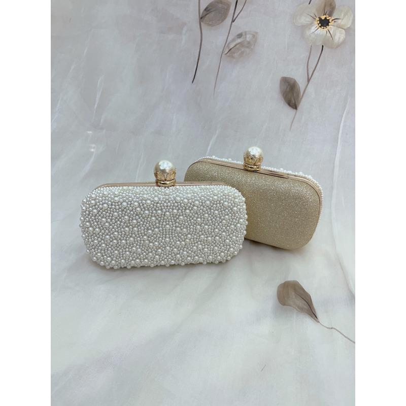 

Celebrity cheongsam clutch bag for women with evening dress, simple dinner clutch bag, suitable for party banquet pearl bag