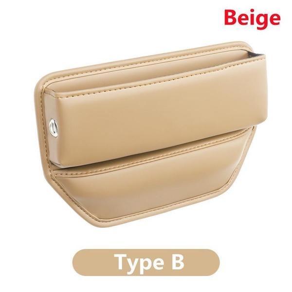 1Pc  Universal Car Seat Gaps Storage Box With Cup Holder, PU Leather Storage Box, Car Front Seat Gaps Filler, Car Interior Accessories