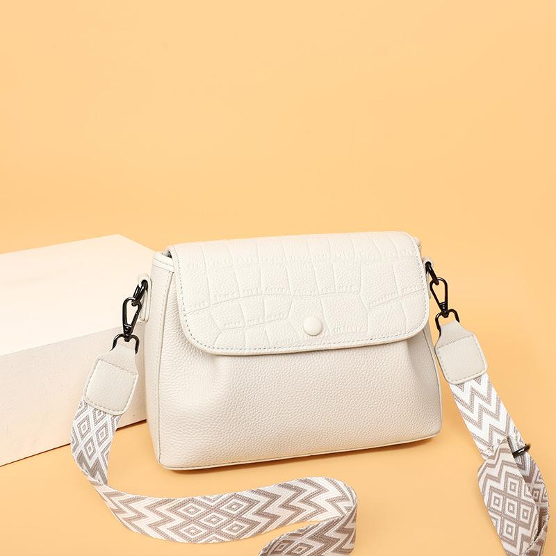 Deri Kadın Çantası Üst Düzey Niş Moda Birinci Kat Dana Derisi Omuz Postacı Çantası