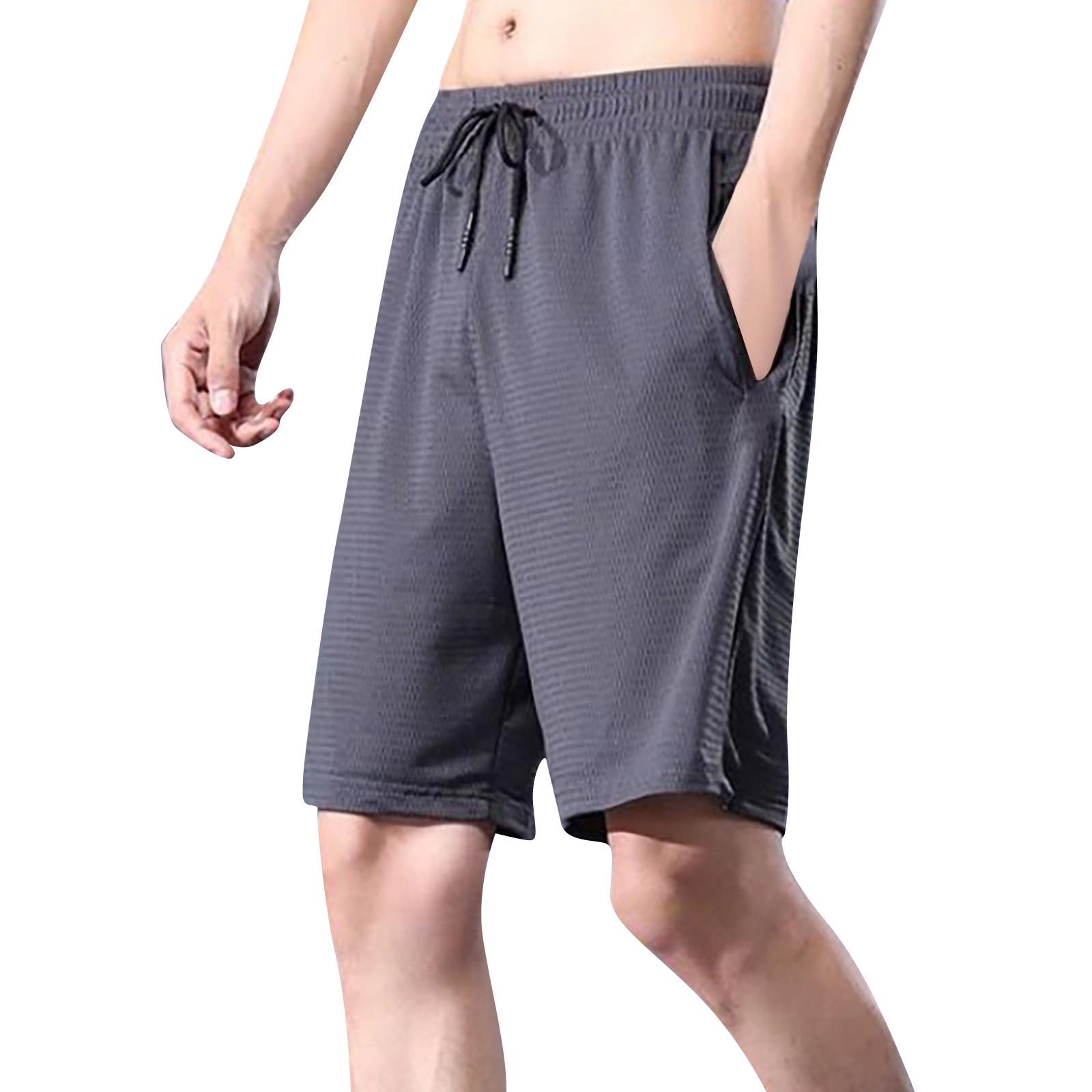 

Мужские спортивные хлопковые льняные повседневные свободные шорты Повседневные пижамы с карманами для бега Брюки XXXL