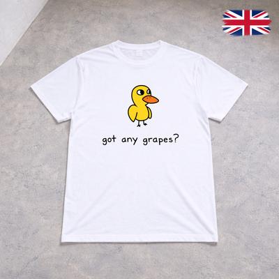 Got Any Grapes Duck T Shirt Funny Meme Cartoon Tee Adults Kids White Top