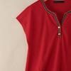 ZANZEA Women Splice V-Neck Loose Casual Short Sleeve Blouse