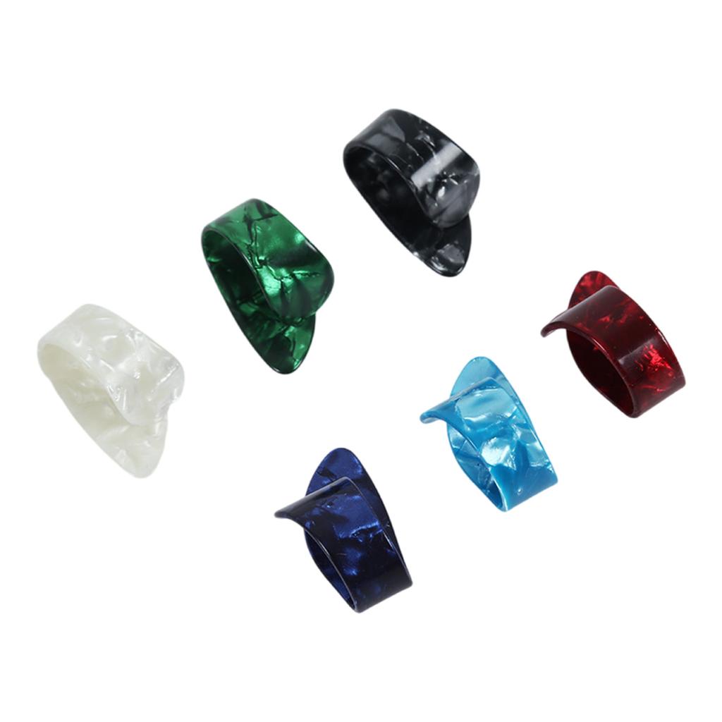 4Pcs Thumb and Finger Picks Medium Flat Thumbpick Guitar Thumb Picks for Acoustic Guitar Accessories Enduring