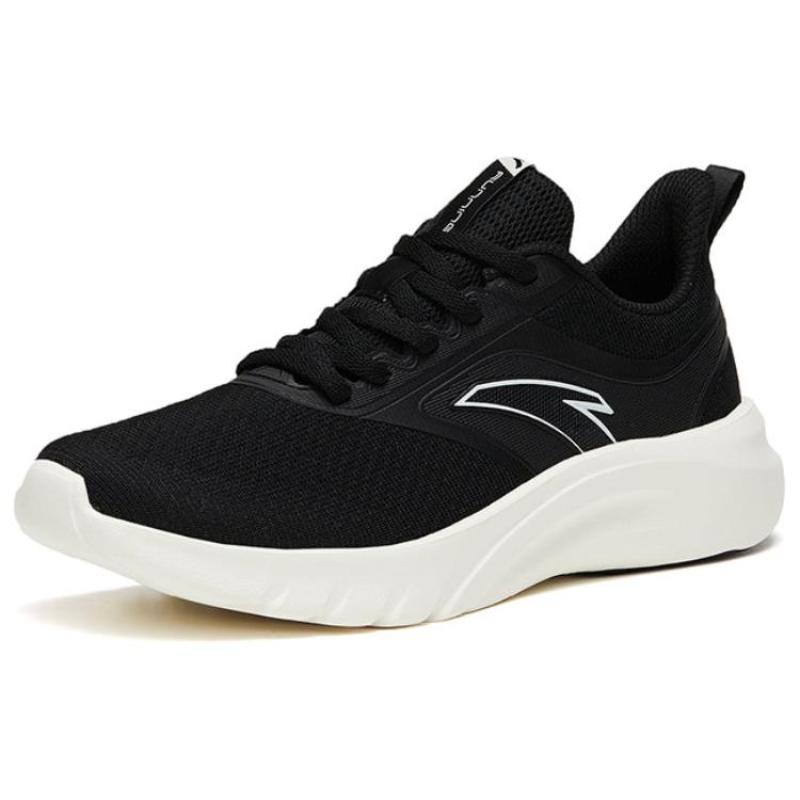 Anta Running Collection Anti Slip Wear Resistant Low Top Running Shoes Women's Black White Sneakers 122325575-1