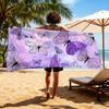 A Beach Towel Themed Around a Butterfly Garden Visit Experience,Perfect for Anniversaries.It'S Soft, Absorbent, And Quick-Drying